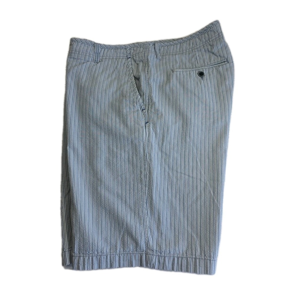 Tommy Bahama MEN‎  STRIPE 38 BERMUDA SHORTS SEERSUCKER RESORT VACATION BLUE